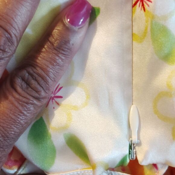 Lilly Pulitzer Floral Top - Pink, Yellow, Green, Tube Top With Tie On Side - Picture 3 of 5